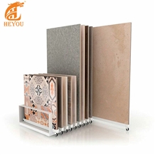 Waterfall Stone and Floor Metal Display