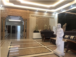 Quarry Owner Gold Royal Botticino Shayan Marble Slab