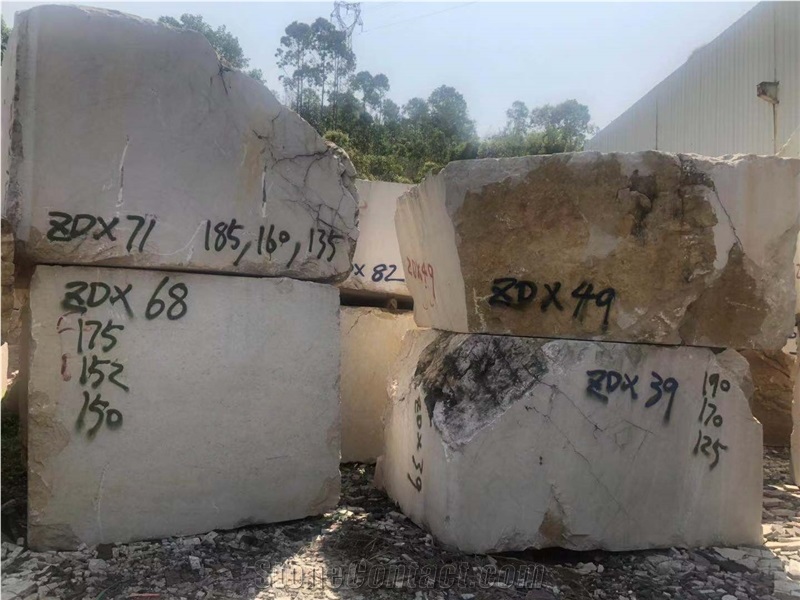 Silver Oman Grey Marble Quarry Blocks in Stock