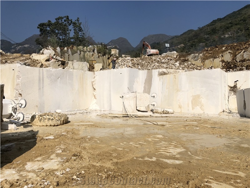 Silver Oman Grey Marble Quarry Blocks in Stock