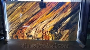 Multicolored Wavy Marble Slabs