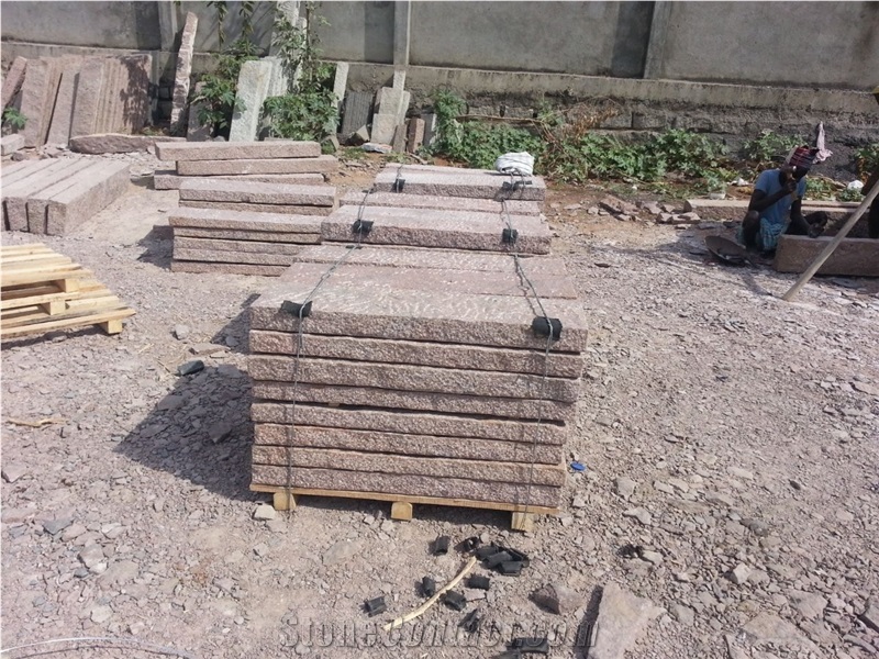 Indian Manga Red Granite Kerbstones