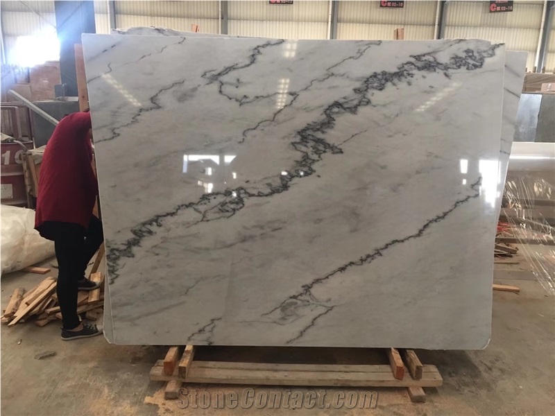 Armani Silver Marble Slabs Walling Flooring Tiles