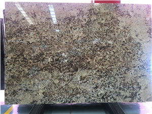 Brazil Golden Crystal Granite Slabs Flooring Tiles