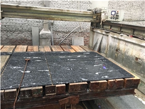 China Via Lactea Black Granite Slabs Flooring Tile