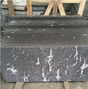 China Via Lactea Black Granite Slabs Flooring Tile