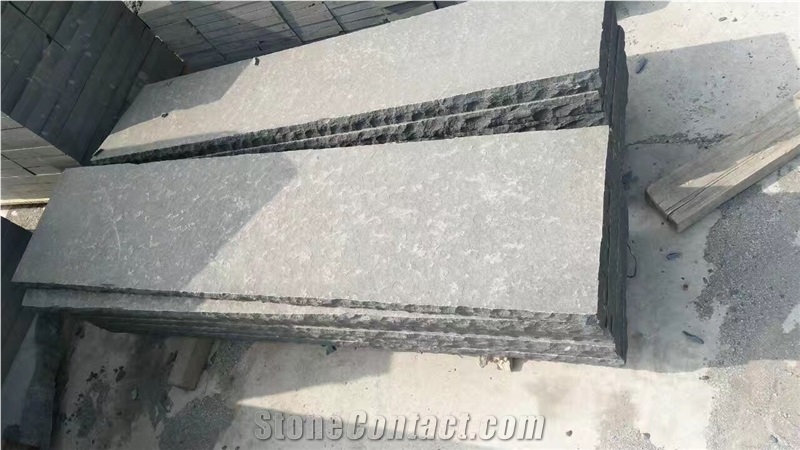 Flamed Absolute Black Basalt Wall Flooring Tiles