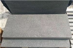Flamed Absolute Black Basalt Wall Flooring Tiles