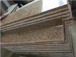 G562 Maple Leaf Red Granite Steps Stairs Riser