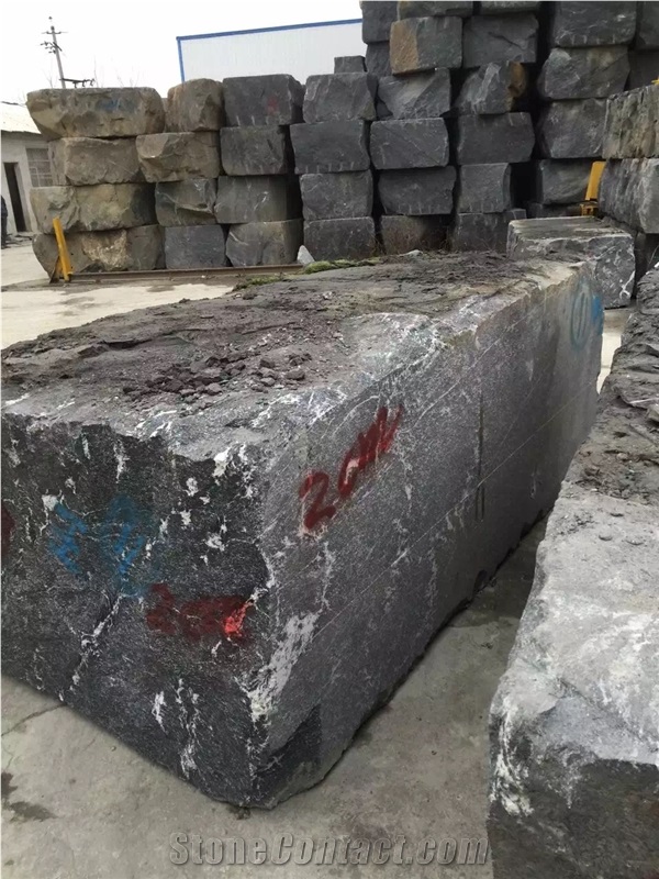 Jet Mist Snow Grey Black Granite Big Raw Blocks