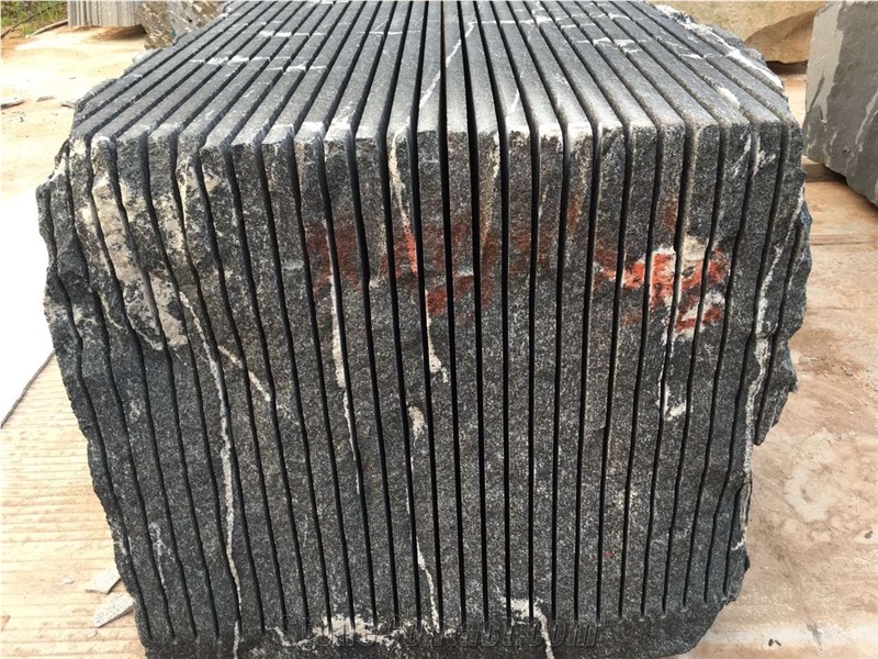 Jet Mist Snow Grey Black Granite Big Raw Blocks