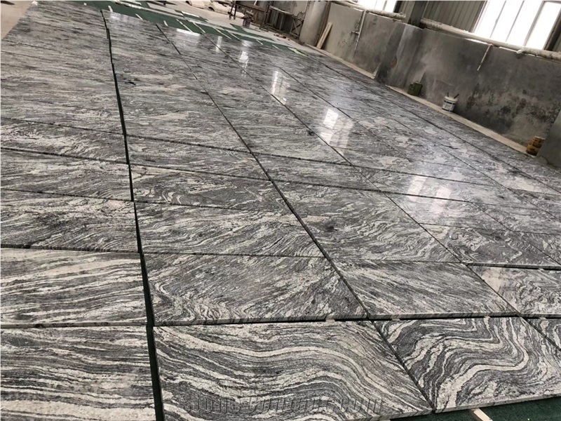 Layout Silver Juparana Granite Wall Flooring Tiles