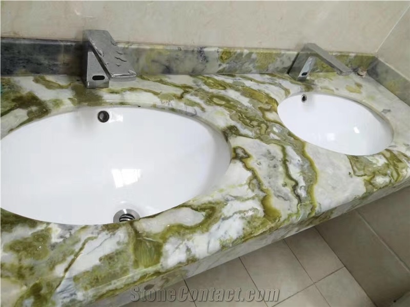 Magic Seaweed Green Marble Slabs Flooring Tiles