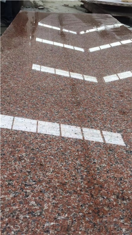 Renhe Island Red Granite Slabs Wall Flooring Tiles