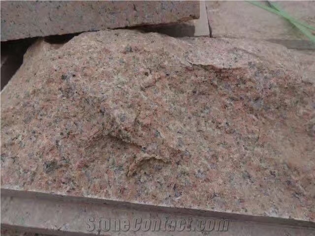 Shidao Island Rocky Red Granite Slabs Floor Tiles