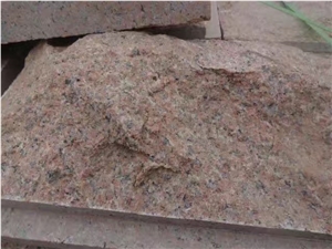 Shidao Island Rocky Red Granite Slabs Floor Tiles