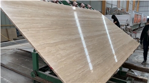 Turkey Light Cream Travertine Slab Wall Floor Tile
