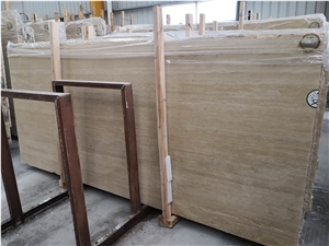 Turkey Light Cream Travertine Slab Wall Floor Tile