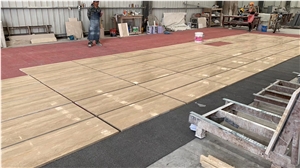 Turkey Light Cream Travertine Slab Wall Floor Tile