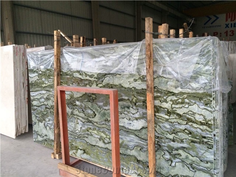 Twilight Green Marble Slabs Walling Flooring Tiles