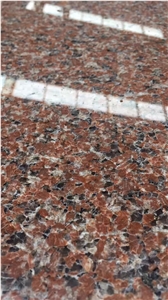 Zhuangcheng Island Red Granite Slab Floor Tiles
