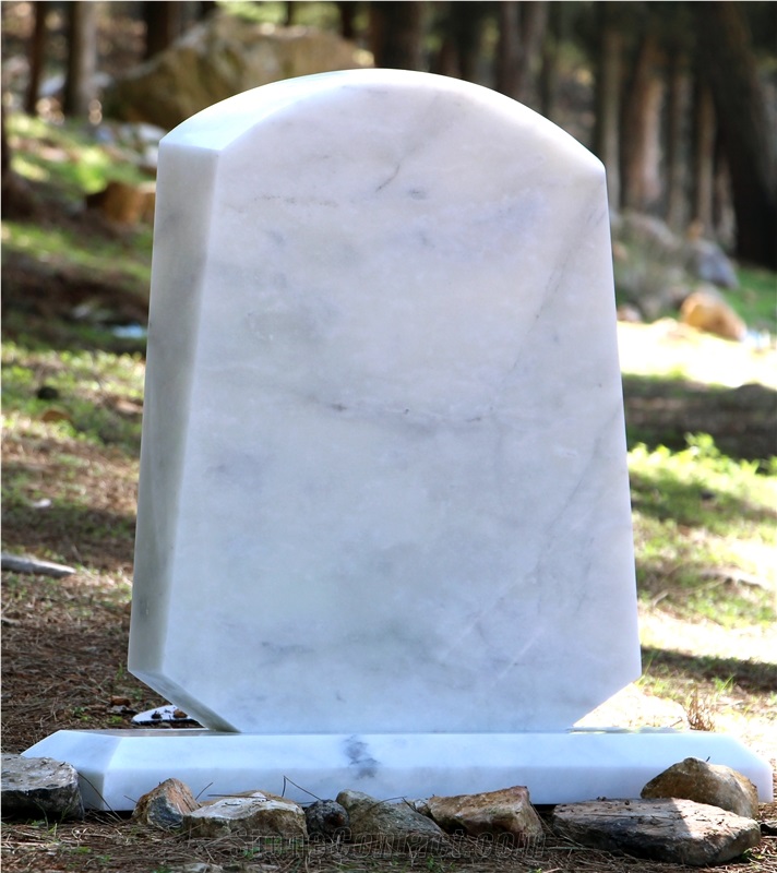 Mugla White Marble Headstone