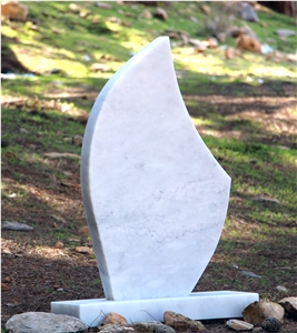 Mugla White Marble Headstone