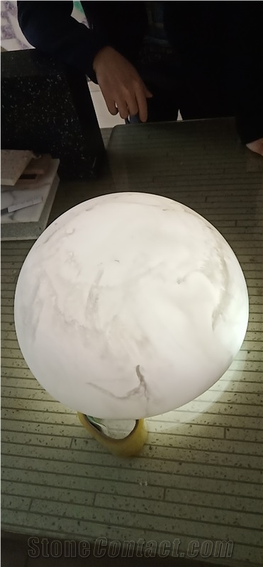 Ball Shape Onyx Sheet Faux Alabaster Wall Panel