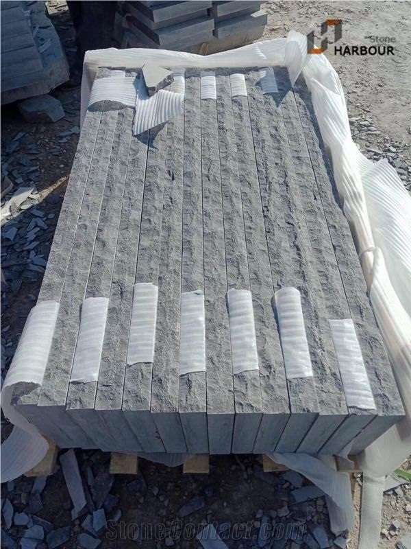 Blue Limestone Steps, Treads, Patterns
