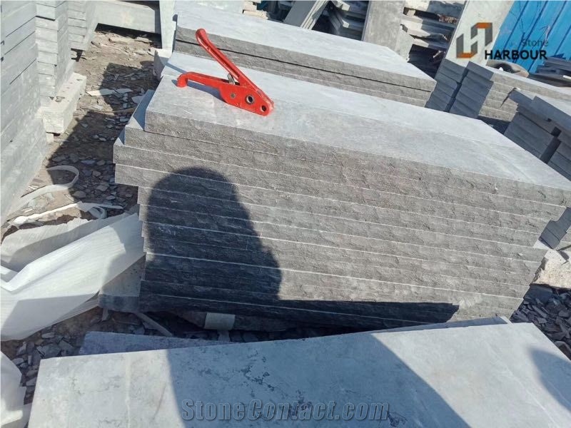 Blue Limestone Steps, Treads, Patterns