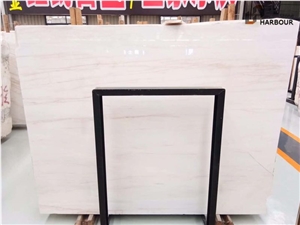 Thassos Red Lines Marble Slab