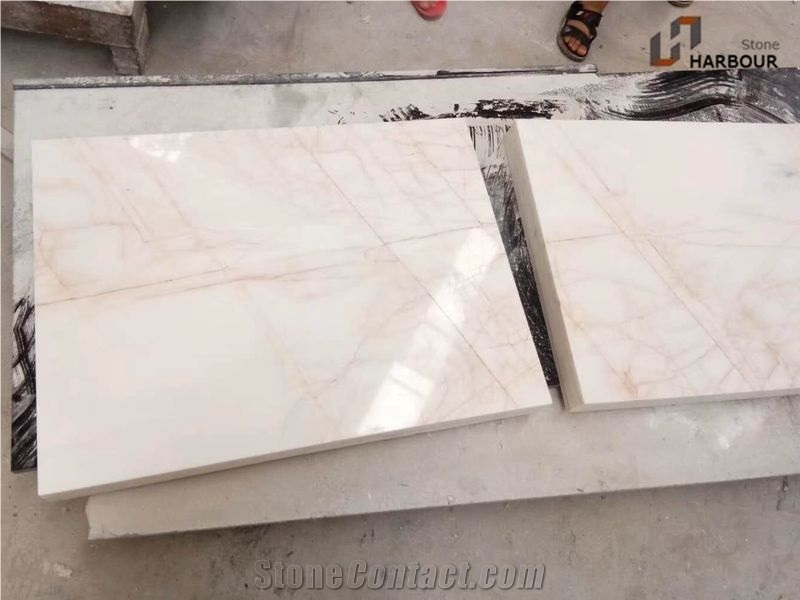 Thassos Red Lines Marble Slab