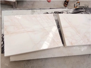 Thassos Red Lines Marble Slab