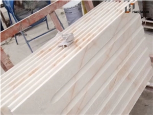 Thassos Red Lines Marble Slab