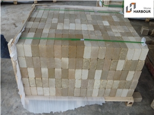 Yellow Sandstone Tumbled Cobbles, Setts, Pavers