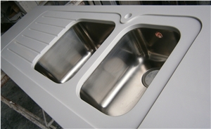 Quartz Pure White Kitchen Bench