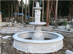 Hand Carved White Marble Fountain Garden Fountain