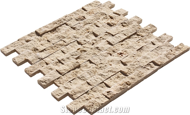 Split Face Classic Light Travertine Mosaic