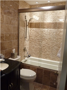 Split Face Classic Light Travertine Mosaic
