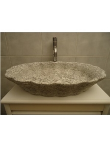 Conchiglia Wash Basin in Serizzo Antigorio Honed Diamante