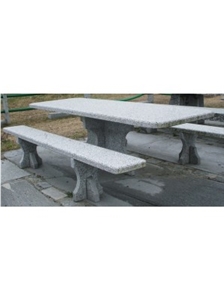 Table in Serizzo Antigorio Granigliato 255x87x5cm with Benches