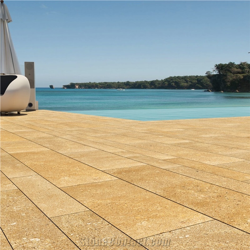 Piedra Nogal Limestone Pool Terrace Pavers