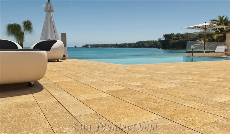 Piedra Nogal Limestone Pool Terrace Pavers