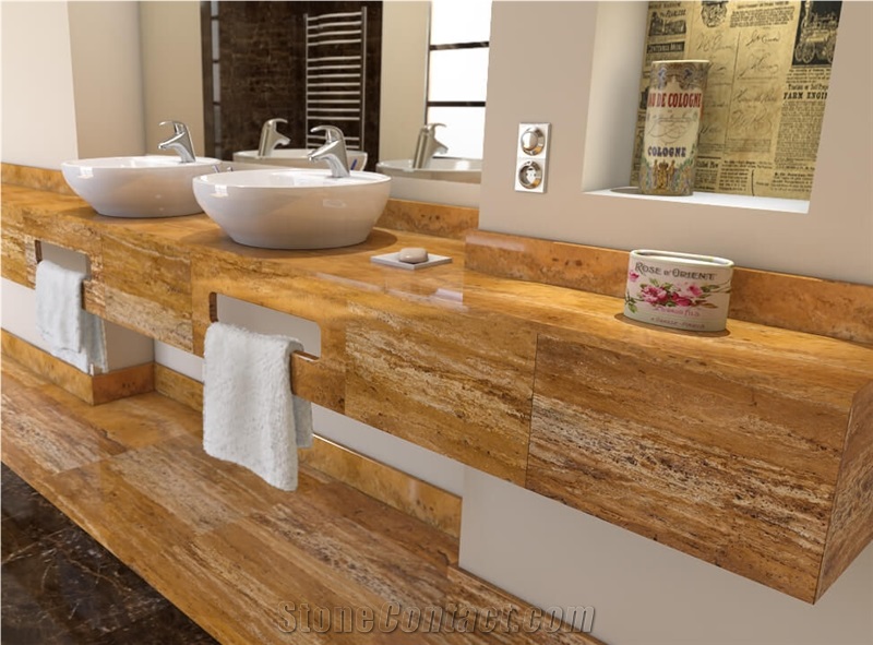 Travertino Oro Viejo Bathroom Top
