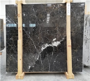 Alanya Black Marble Slabs, Turkish Black Marble