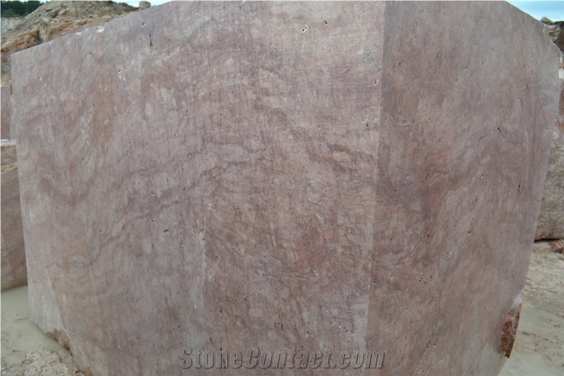 Kutahya Red Travertine Blocks, Turkish Red Travertine