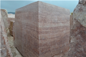 Kutahya Red Travertine Blocks, Turkish Red Travertine