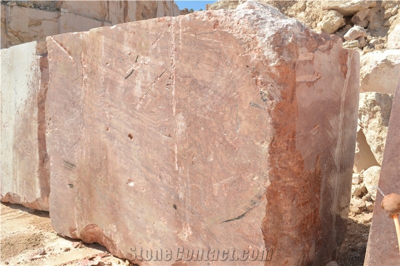 Kutahya Red Travertine Blocks, Turkish Red Travertine