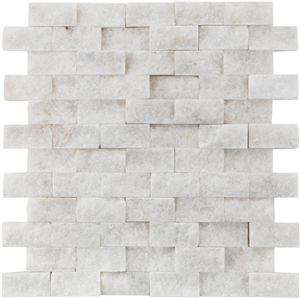 Ivory White Travertine Split Mosaic Ivory White Travertine Split Mosaic