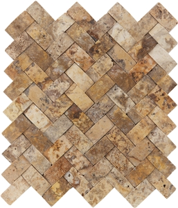 Scabos Travertine Basketwave Moaic